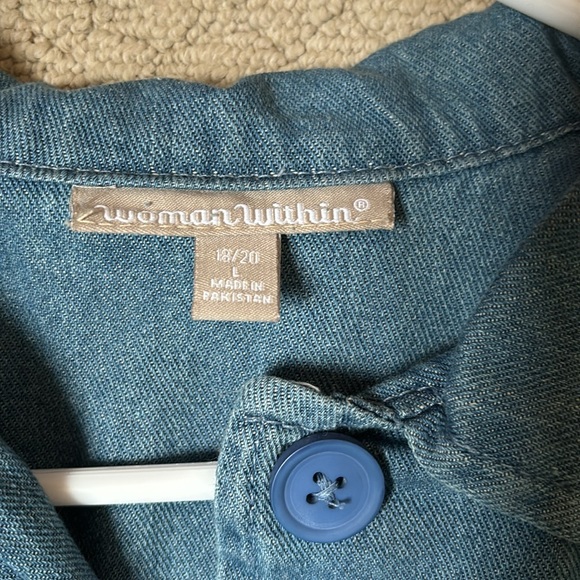 Woman Within size 18/20 Denim Coat - Picture 5 of 6